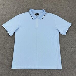 Eastside Golf Polo Shirt Mens 2XL Blue 1/4 Zip Contrast Trim Short Sleeve Golf